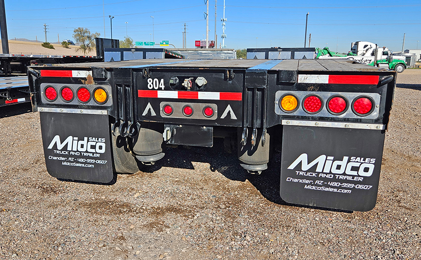 2025 used alpha hd a80mg double drop trailer - 14 - rear view, mudflaps, air bags