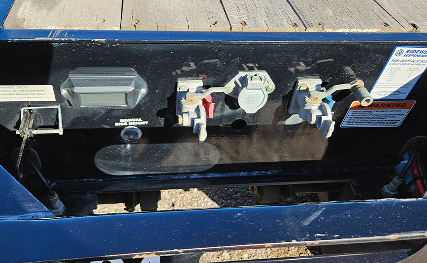 2025 used alpha hd a80mg double drop trailer - 15 air weigh scale, hydraulic controls