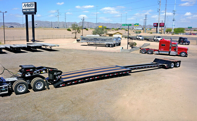 extendable lowboy trailer
