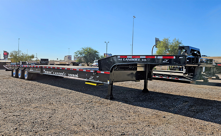 2026 landoll l950E 51-15 traveling tail trailer - 05 - front, passenger side view