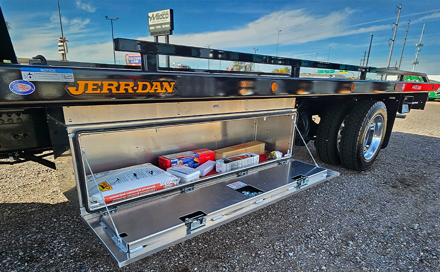 2025 freightliner m2 - jerr-dan rollback tow truck - 14 - driver side toolbox