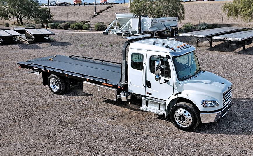 2026 freightliner m2 jerr-dan rollback tow truck - 03 - top view, passenger side