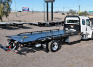 2026 freightliner m2 jerr-dan rollback tow truck - 04 - angled rear side view, rollback flatbed, wheel lift