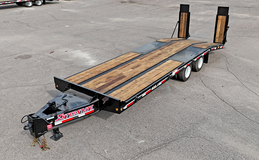 2026 interstate 40 DLA tag trailer - 02 - aerial top view, wood deck