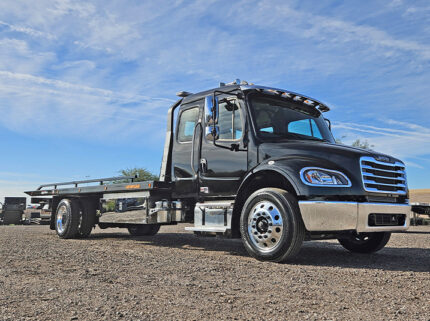 22026 freightliner m2 106 plus jerr-dan rollback tow truck - 01 - passenger side view