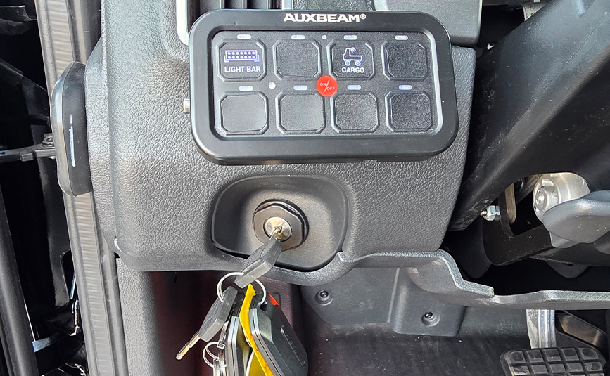 22026 freightliner m2 106 plus jerr-dan rollback tow truck - 20 - keys, auxbeam controls