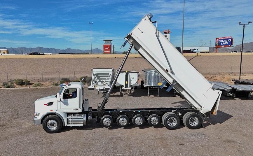 2022 peterbilt 567 simple 18 dump truck - 15 - dump body hoisted dumping