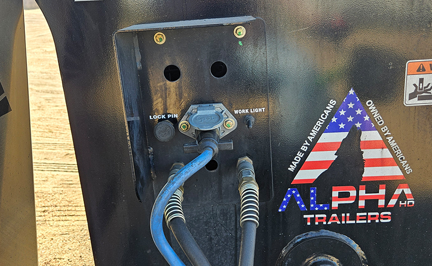 2026 used alpha hd a80hdgc-m mini deck double drop trailer - 10 - 4 - hydraulic connections