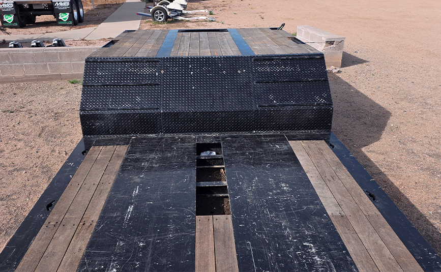 2026 used alpha hd a80hdgc-m mini deck double drop trailer - 14 - rear deck slope