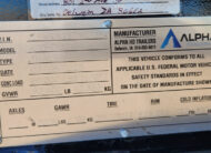 2026 used alpha hd a80hdgc-m mini deck double drop trailer - 22 - vin plate