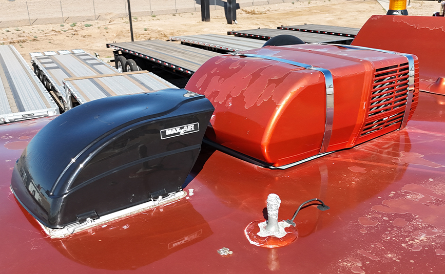 2015 used volvo vnl sleeper cab truck - 08 - cab top, aerial, air conditioner unit