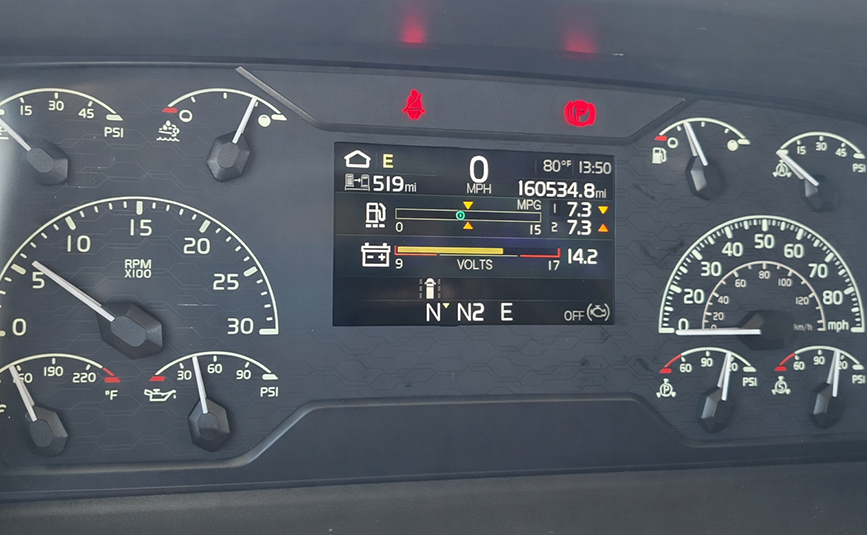 2025 volvo VNL64T760 sleeper cab truck - 19 - instrument cluster, speedometer, odometer