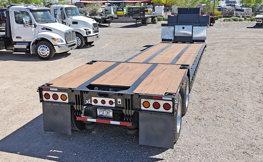 2021 xl specialized xl80mfg double drop trailer - 03-1 - rear view