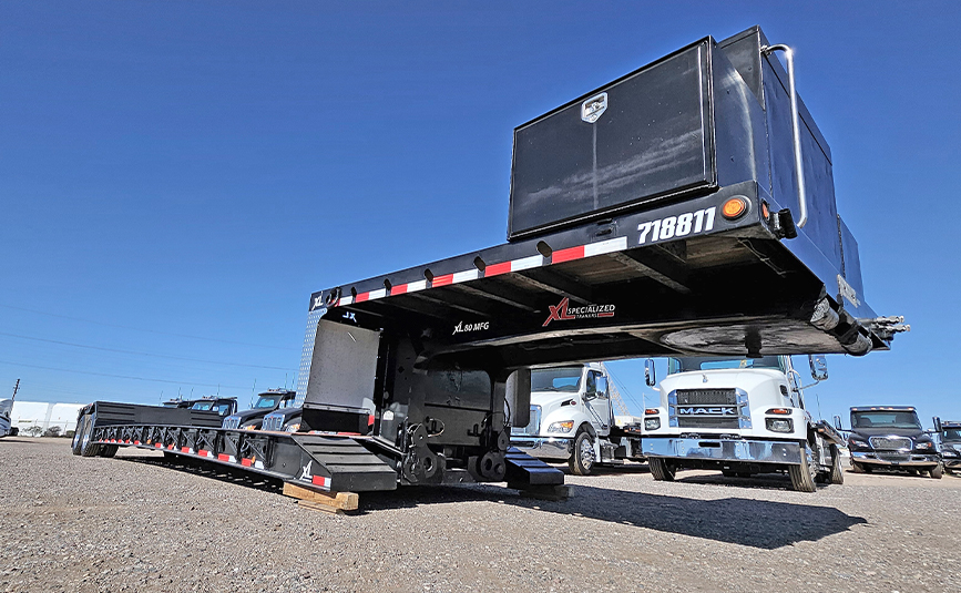 2021 xl specialized xl80mfg double drop trailer - 04 - mechanical neck, king pin