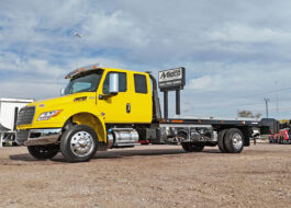 2027 international mv607 jerr-dan rollback yellow tow truck - 01 - for sale at Midco Sales in AZ