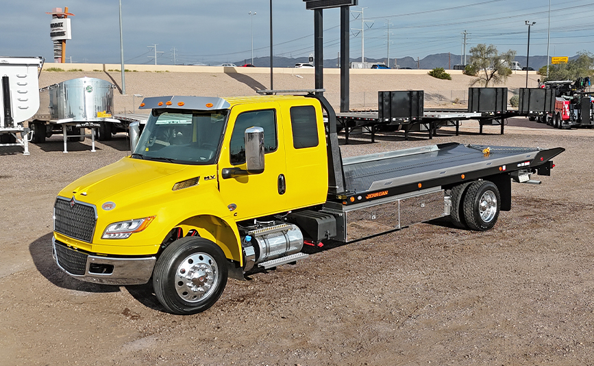 2027 international mv607 jerr-dan rollback yellow tow truck - 02 - for sale at Midco Sales in AZ