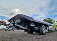 2027 international mv607 jerr-dan rollback yellow tow truck - 04 - rear, wheel lift