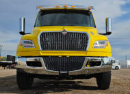 2027 international mv607 jerr-dan rollback yellow tow truck - 08 - front grill, bumper