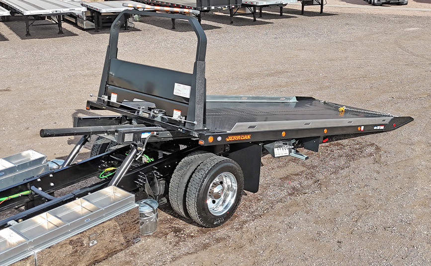 2027 international mv607 jerr-dan rollback yellow tow truck - 16 - rollback body