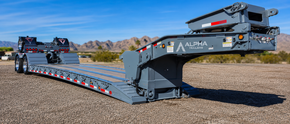 What Is a Flip Axle and Flip Neck on This Lowboy Trailer?