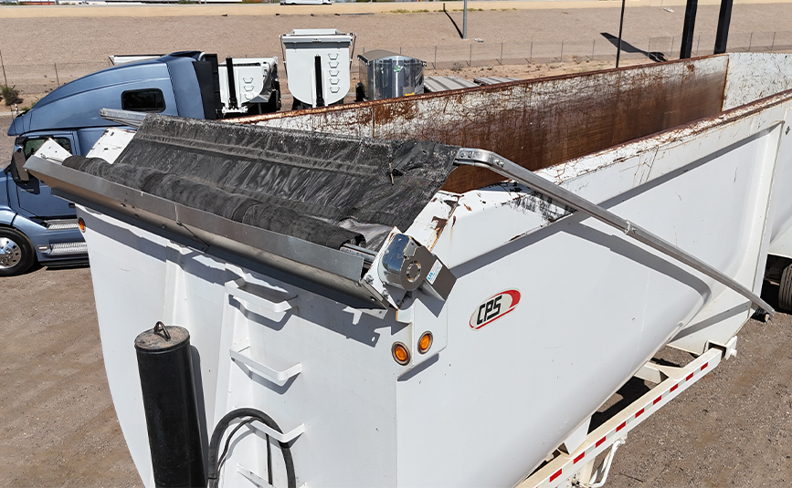 2019 used cps high side demo end dump trailer - 10-1 - electric flip tarp