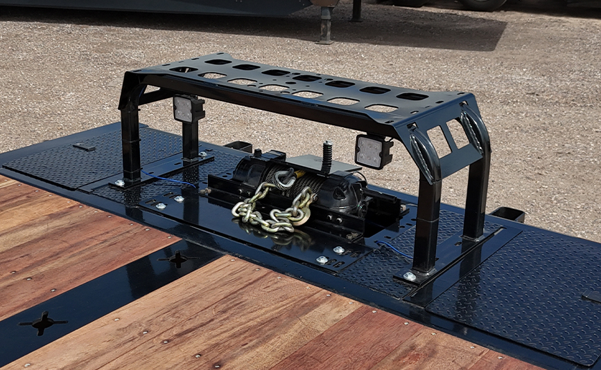 2027 landoll 930 51-15 black hydraulic tail trailer - 15 - winch