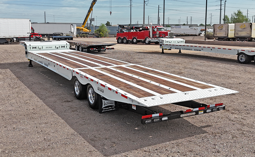 2027 landoll 930 traveling axle trailer white - 04 - rear view, bumper