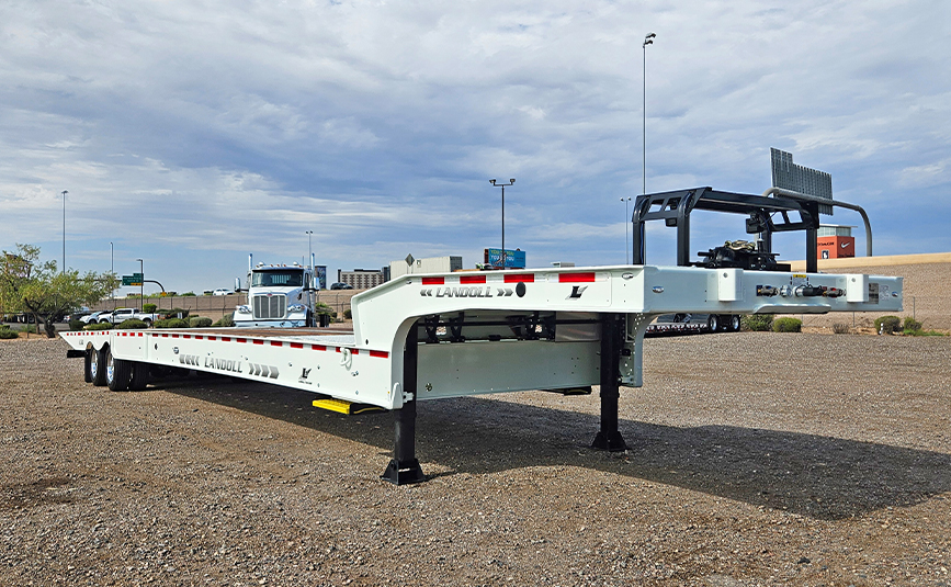 2027 landoll 930 traveling axle trailer white - 05 - trailer front