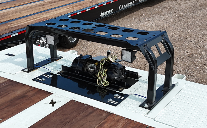 2027 landoll 930 traveling axle trailer white - 09 - winch