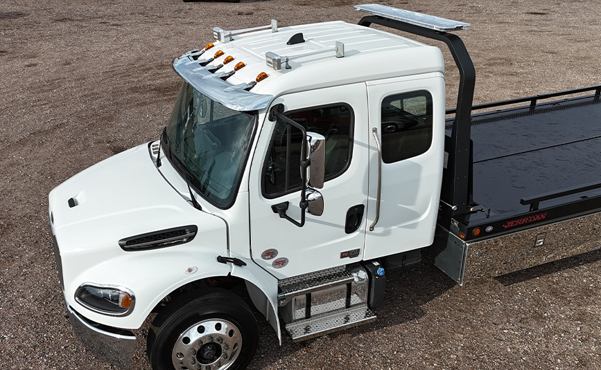 2027 freightliner m2 - jerr-dan rollback tow truck - 09-1 - cab top view