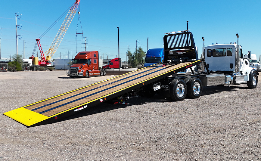 2027 peterbilt 567 jerr-dan industrial carrier tow truck - 15 - rollback tilted down