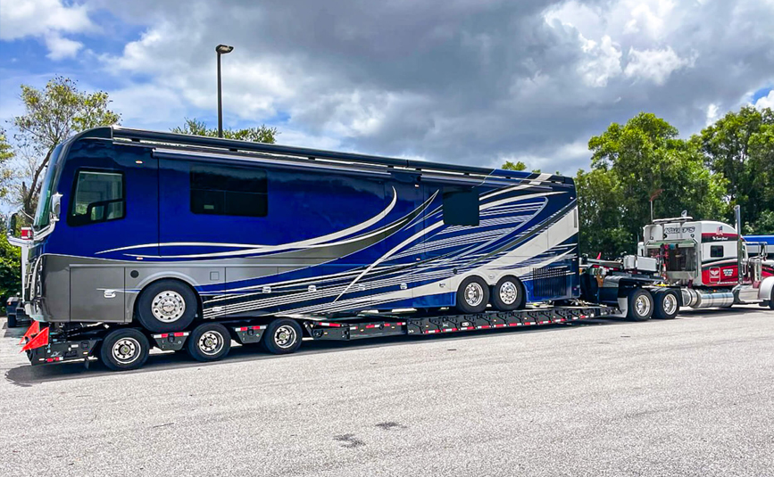 RV hauling trailer